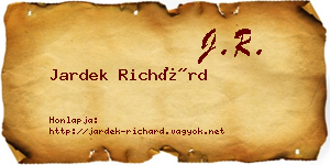 Jardek Richárd névjegykártya